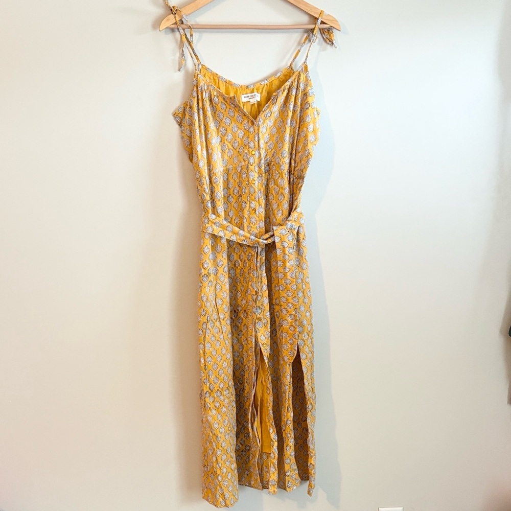 Emerson Fry Yellow Patterned Maxi Dress